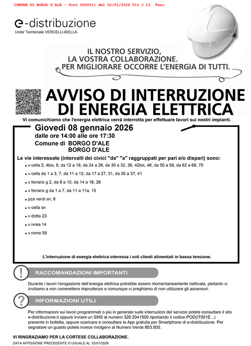 Interruzione Energia Elettrica